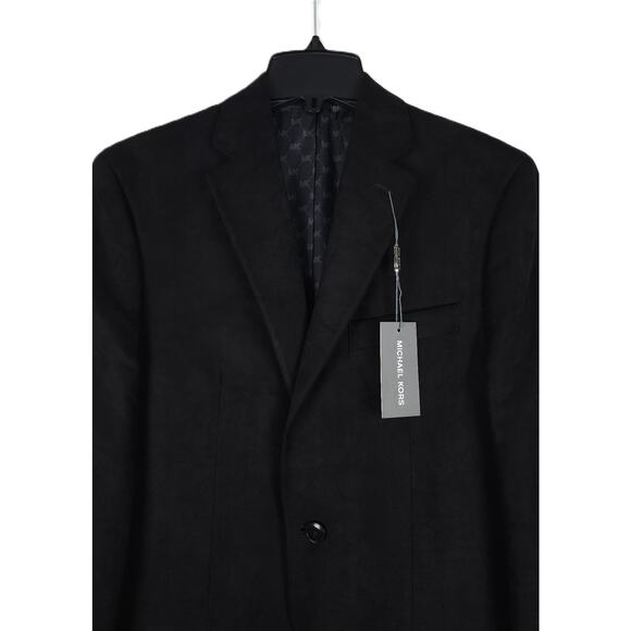 Michael Kors Men's Classic-Fit Faux Suede Sport Coat Black Solid 36R NWT - Picture 4 of 7